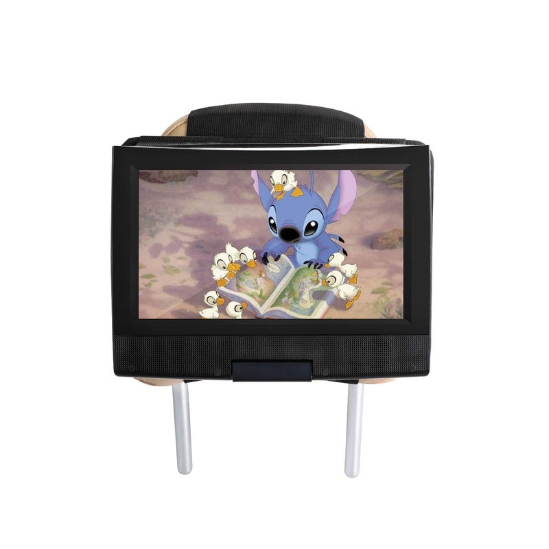 Hikig DVD Player Headrest Mount Holder - Portable DVD Player Mount for Car Back Seat Headrest - Swivel & Flip - 7 to 11 Inch - Image 1